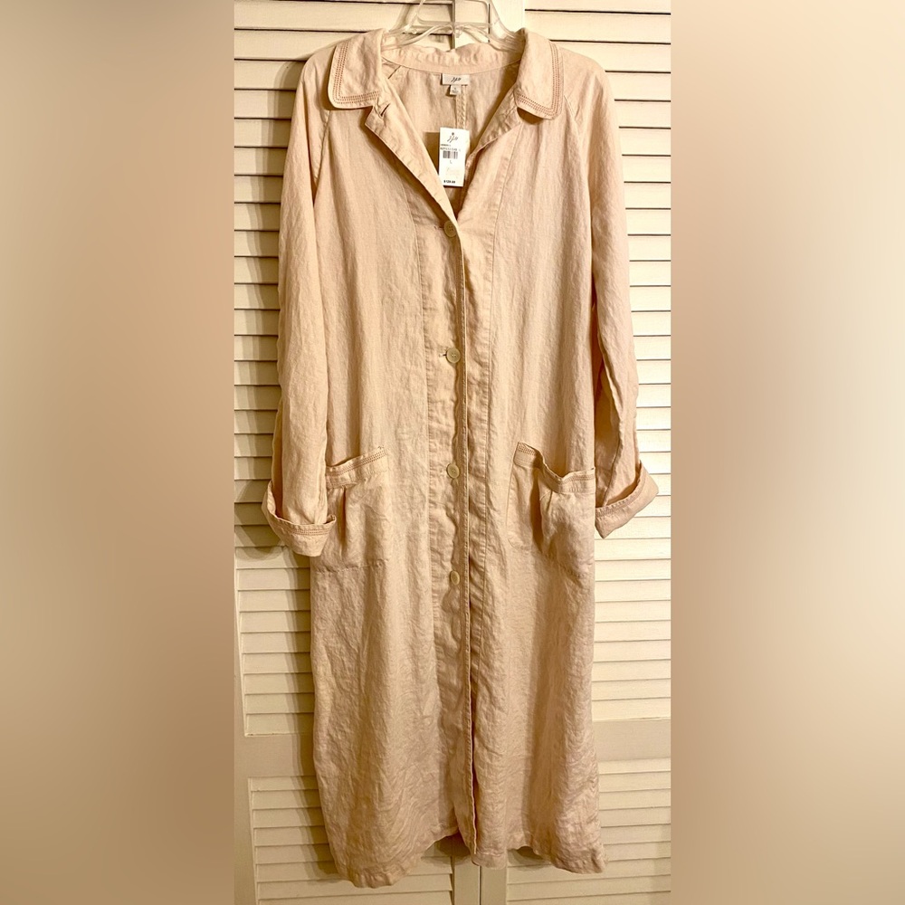New J Jill Blush 100% Linen Dress / Duster